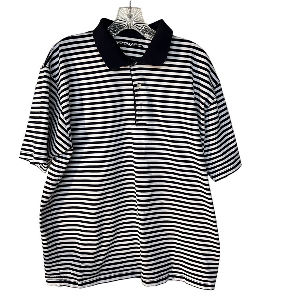 Ben Hogan Men’s Blue and White Golf Shirt Size Large.